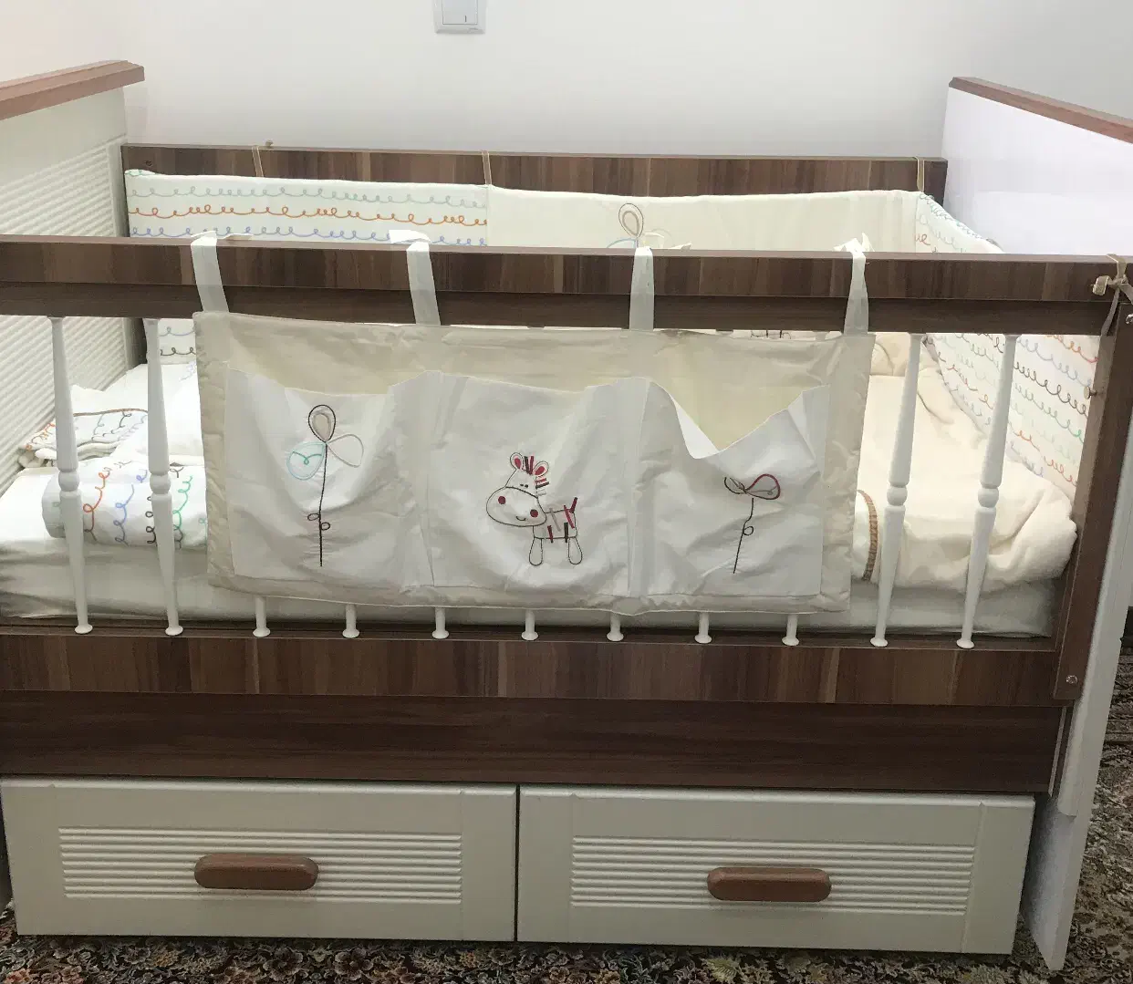 ست کامل روتختی تخت کودک( برند ماما اند پاپاس)|اسباب و اثاث بچه|شهریار, شهرک شاهد|دیوار