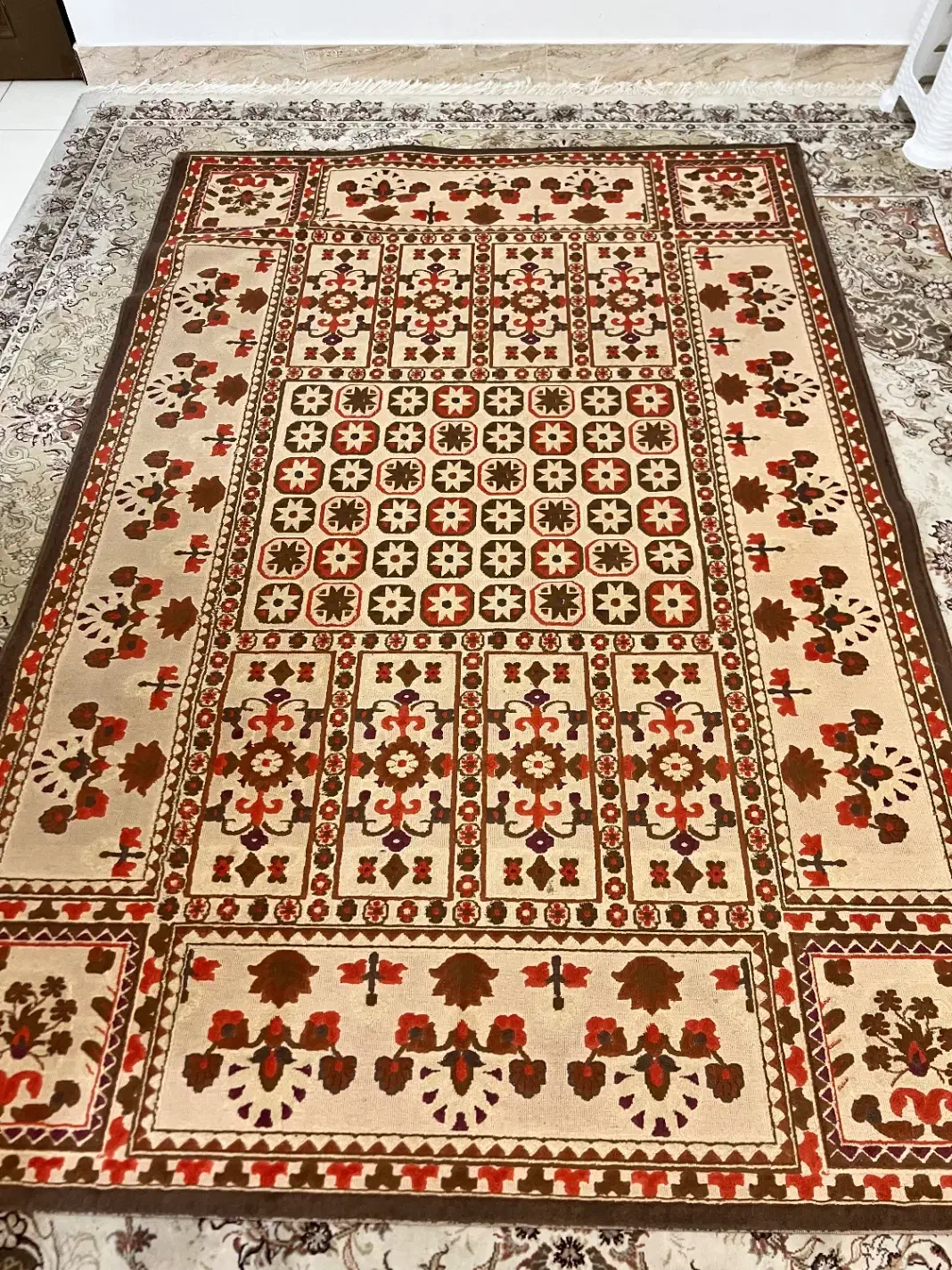 گلیم فرش ۴ متری|گلیم، جاجیم، گبه|رشت, لاکانی|دیوار