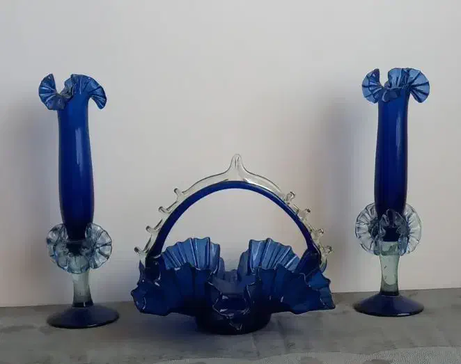 ظرف پذیرایی و جفت شمعدان قدیمی|صنایع دستی و سایر لوازم تزئینی|تهران, تهرانسر شمالی|دیوار