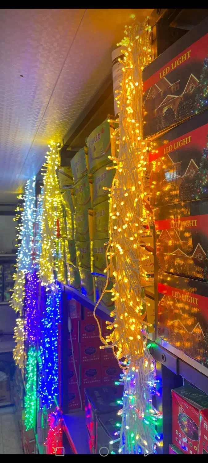 انواع ریسه های تزئینی در شهرریسه شیراز موجود است|ریسه و چراغ تزئینی|شیراز, گود عربان|دیوار