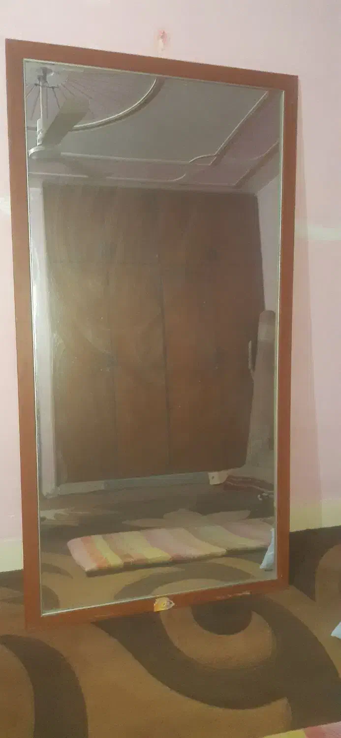 آینه بزرگ قدی ۶۰×۱۸۰بزرگ و واضح با دور قاب چوبی|آینه|شوشتر, |دیوار
