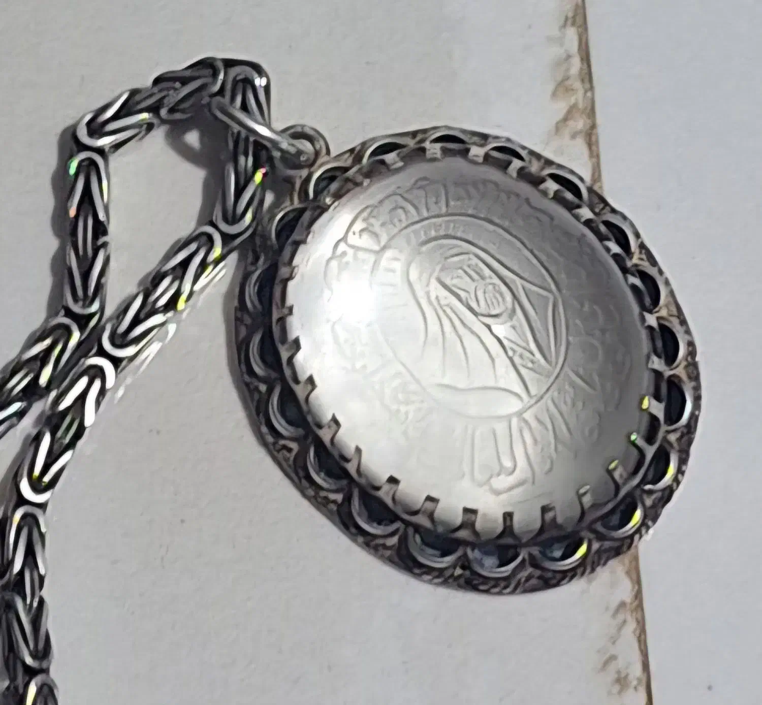 پلاک زنجیر نقره خیلی قدیمی|جواهرات|بندر امام خمینی, |دیوار