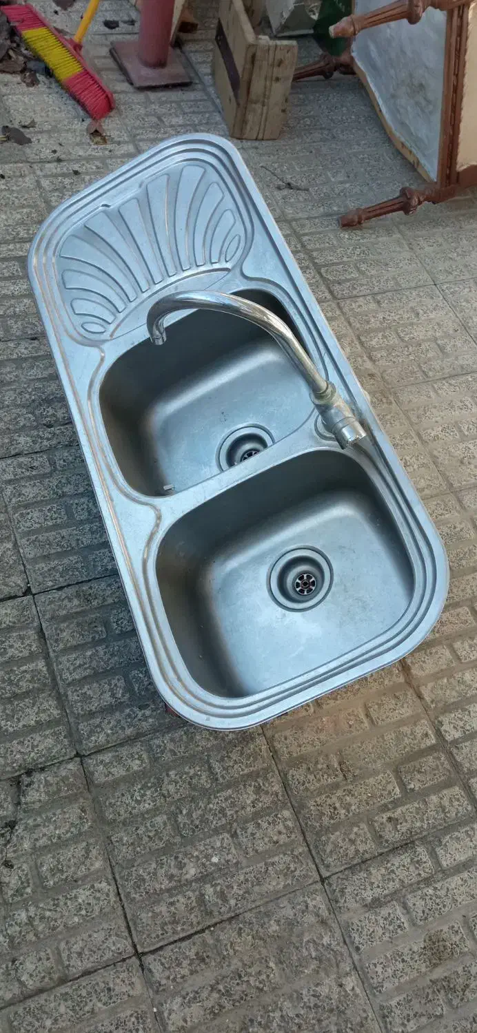 سینک دو لگن|آب‌چکان و نظم‌دهنده ظروف|ارومیه, |دیوار