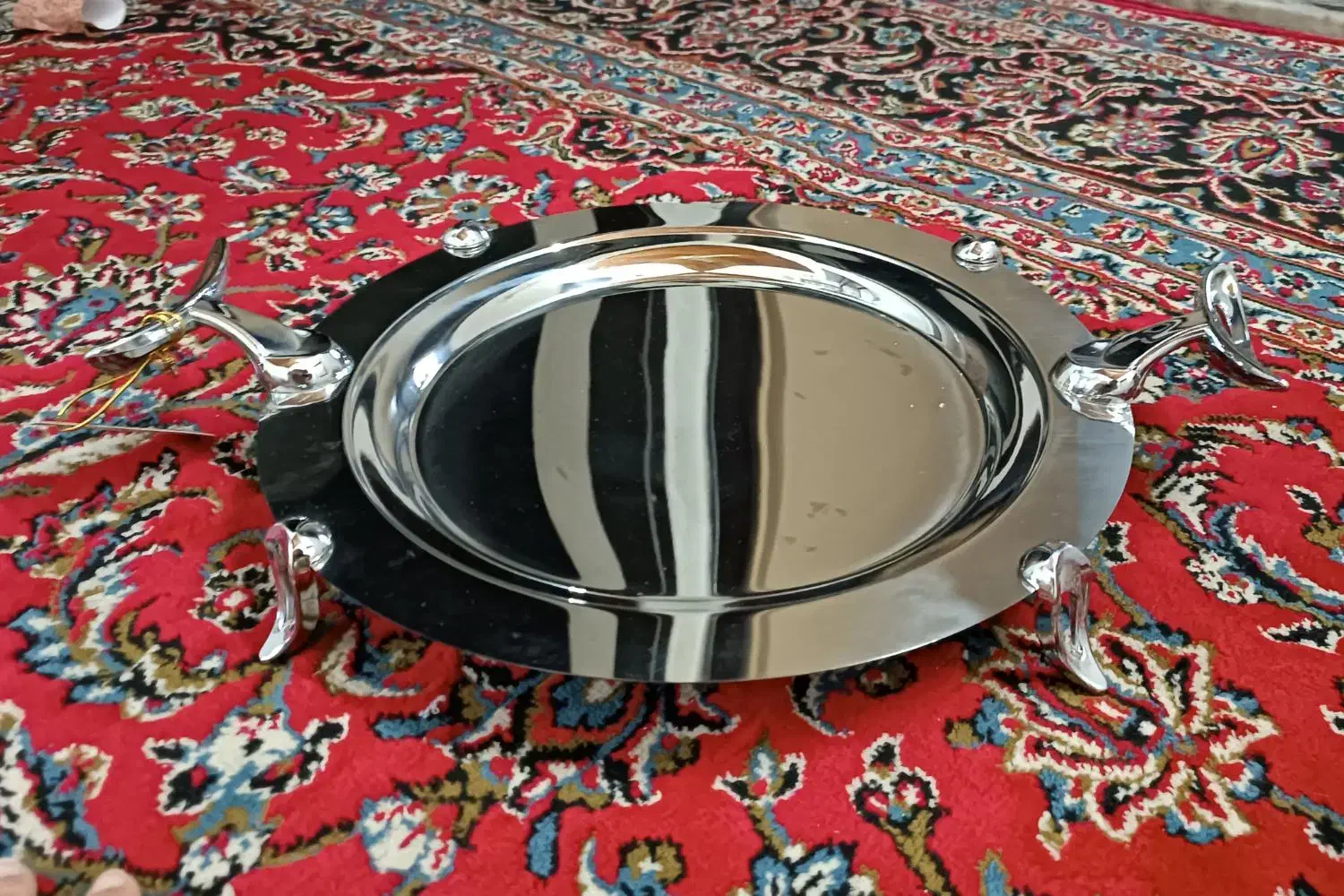 سینی استیل گرد|ظروف سرو و پذیرایی|قائم‌شهر, |دیوار