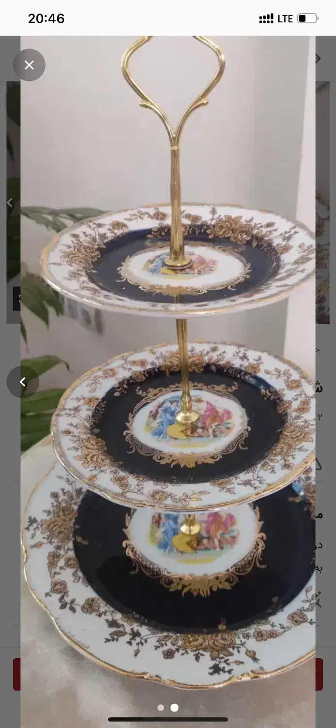 شیرینی ومیوه خوری آنتیک سه طبقه چک جا دستمال|ظروف سرو و پذیرایی|تهران, تهرانپارس شرقی|دیوار