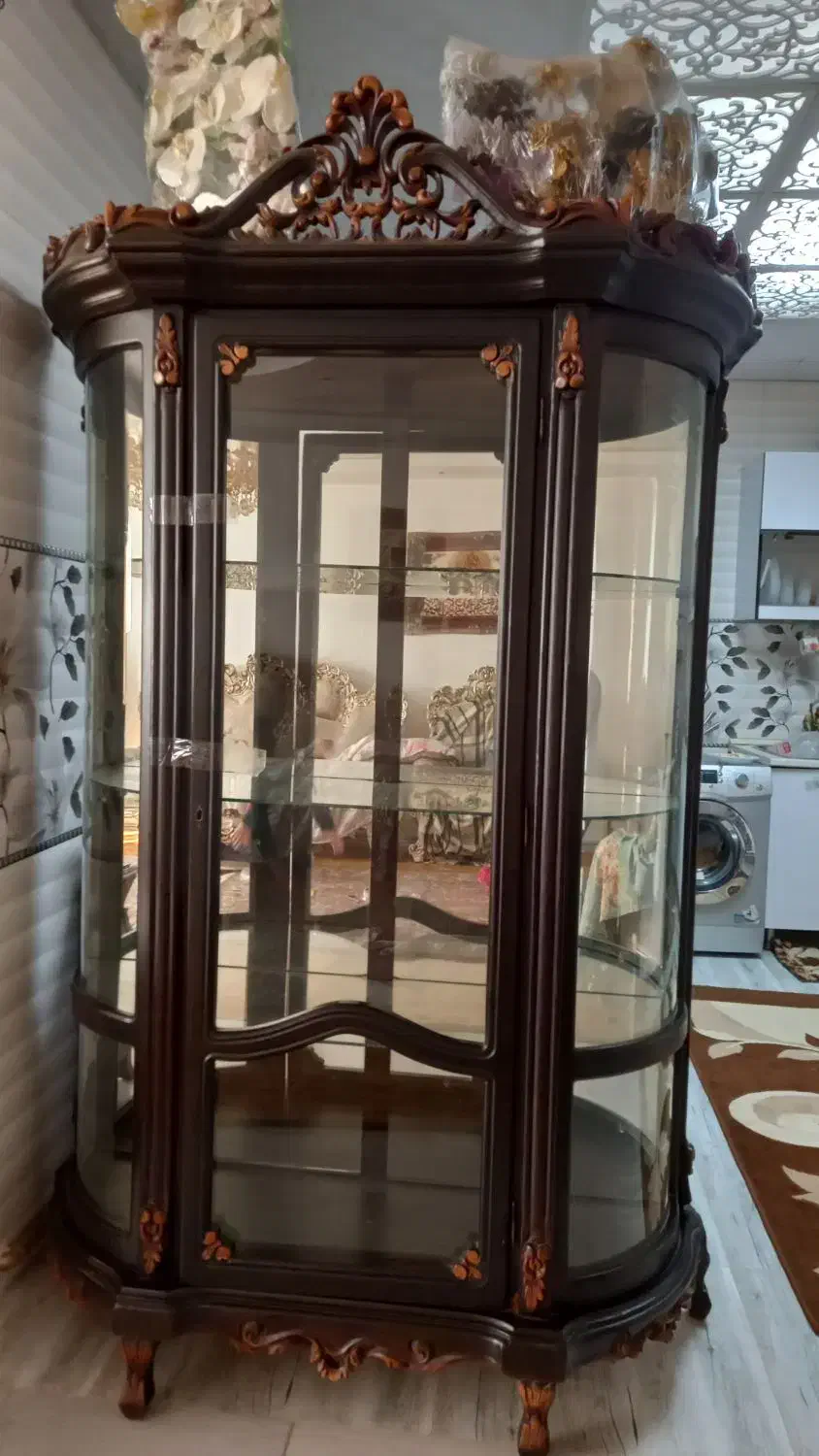 بوفه چوب گردو|بوفه، ویترین، کنسول|خوی, |دیوار