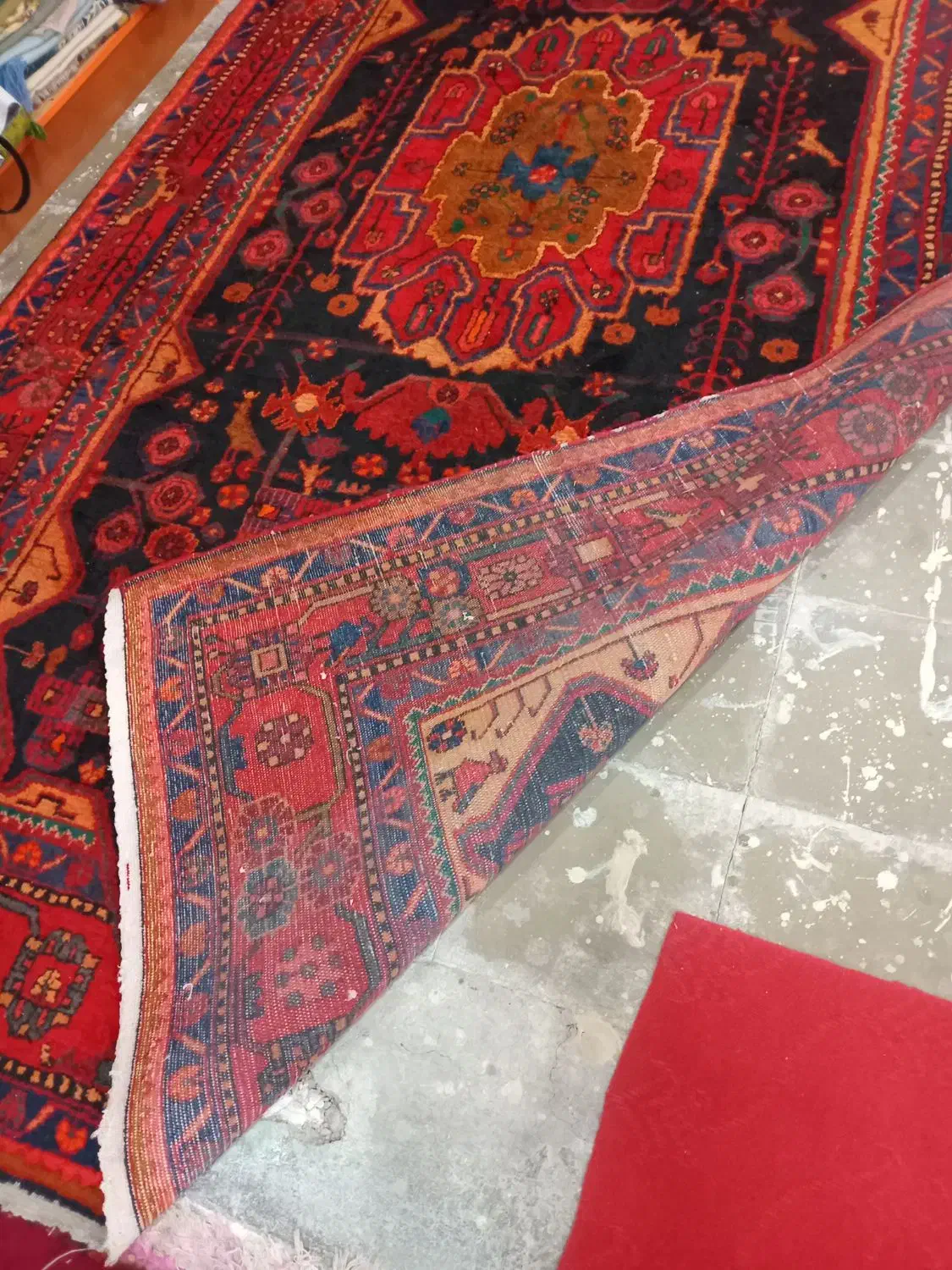 فرش قالیچه دست بافت دستباف 12 متری کناره 6 سرمه‌ای|فرش|تهران, شیوا|دیوار