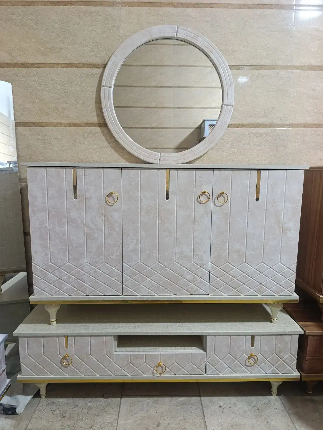 آیینه کنسول مدل پرشین|بوفه، ویترین، کنسول|قدس, شهر‌قدس|دیوار