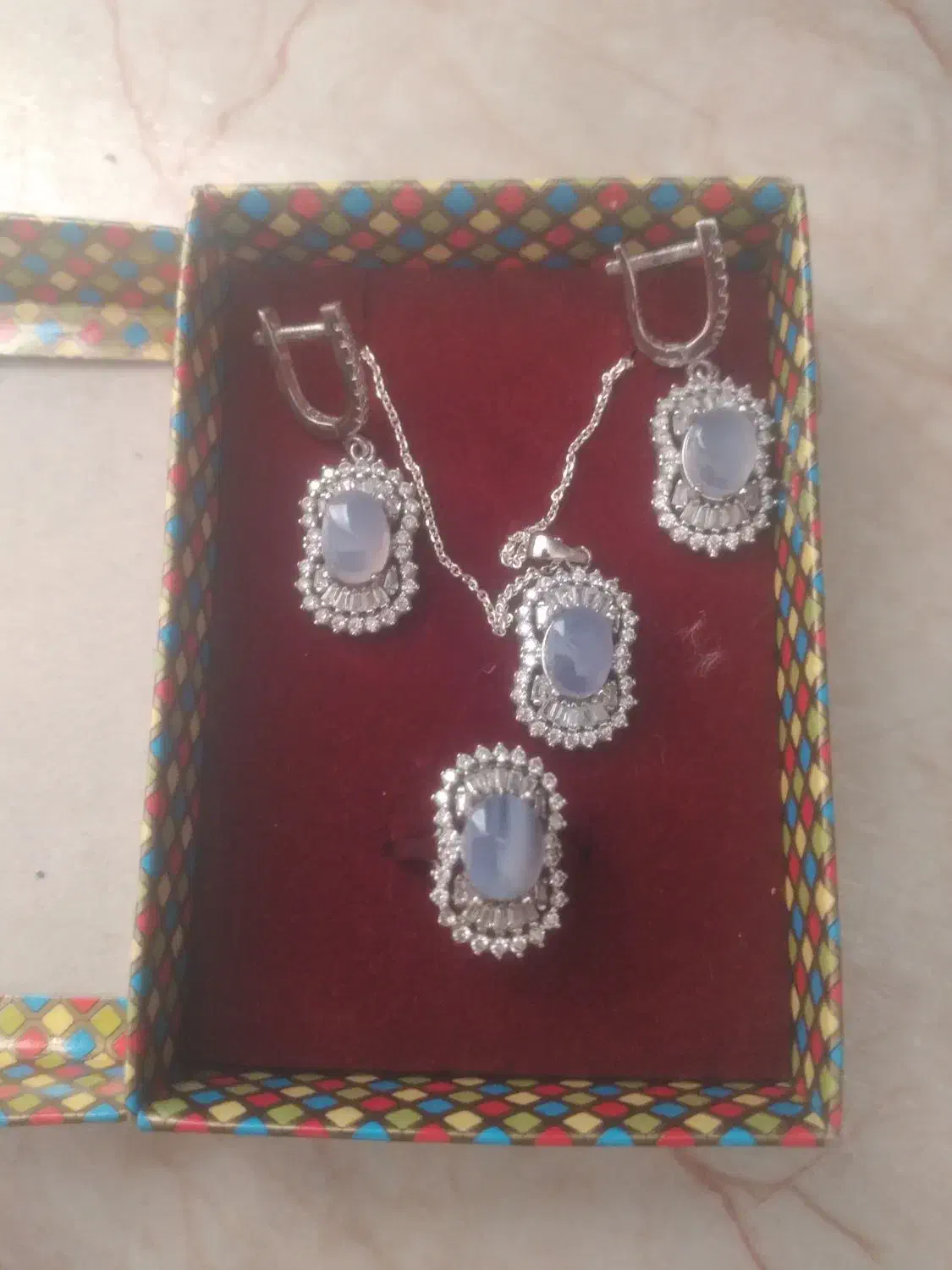 نیم ست نقره|جواهرات|اردبیل, |دیوار