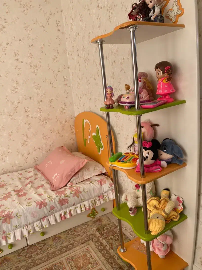 سرویس خواب دو حالته چوبی نوزاد-نوجوان|تخت و سرویس خواب|تهران, ستارخان|دیوار