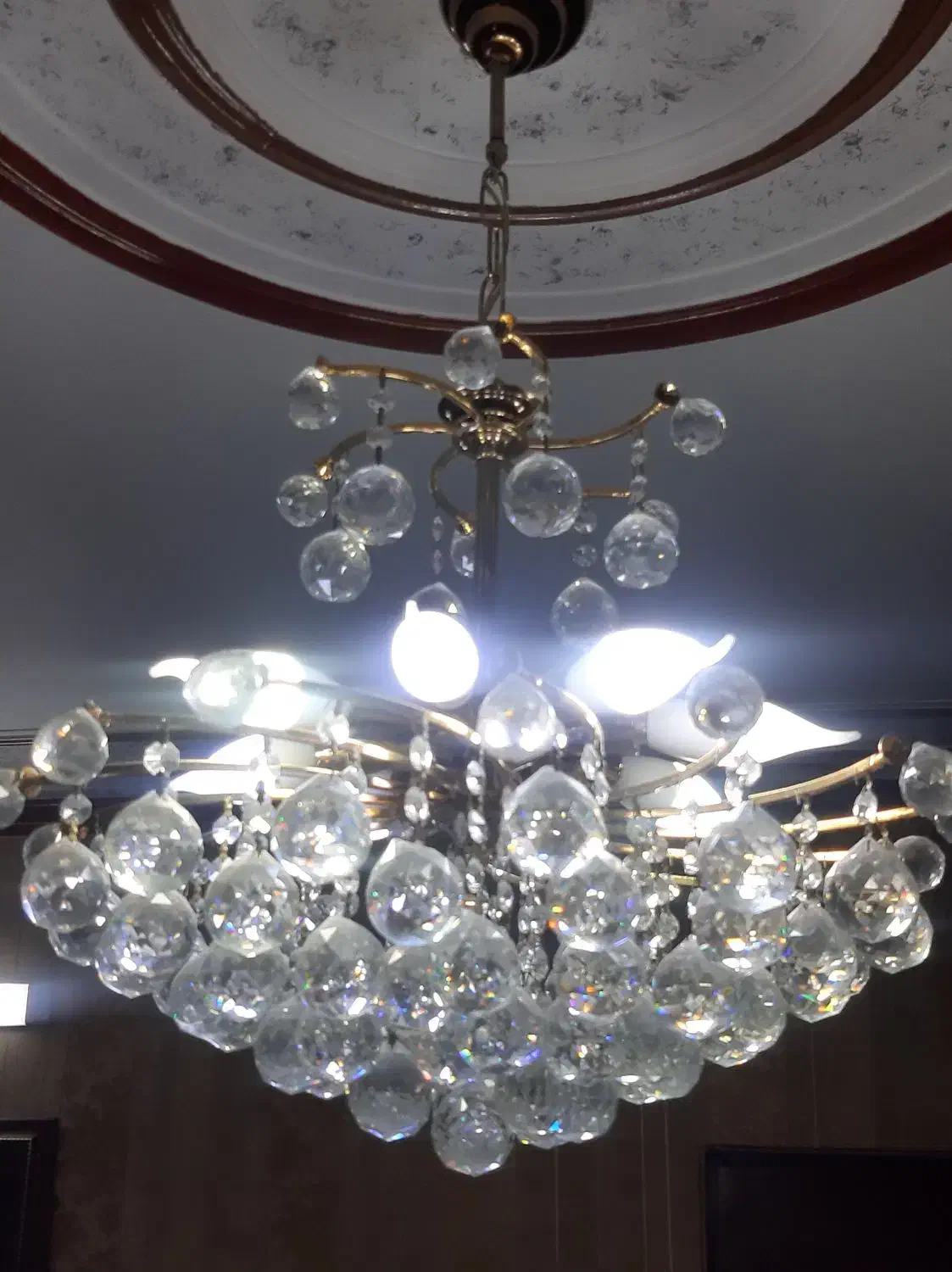 لوستر کریستالی|لوستر و چراغ آویز|اندیشه, شهرک مریم|دیوار