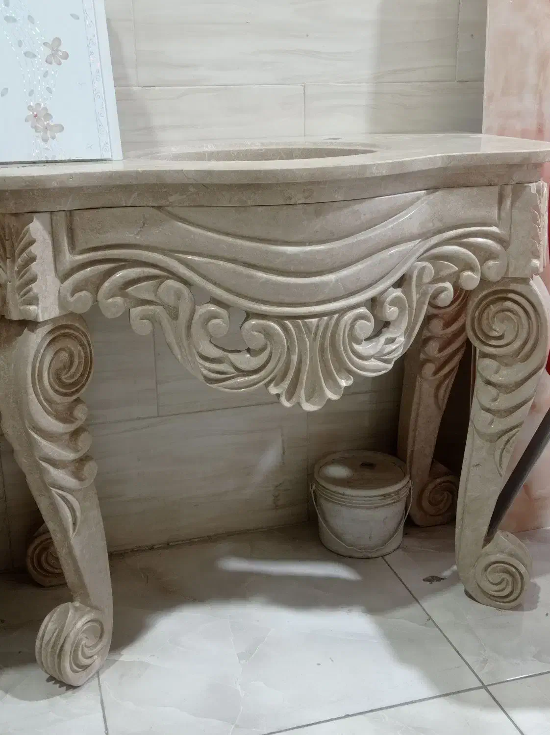 روشویی تمام سنگ|لوازم سرویس بهداشتی|کرمان, |دیوار