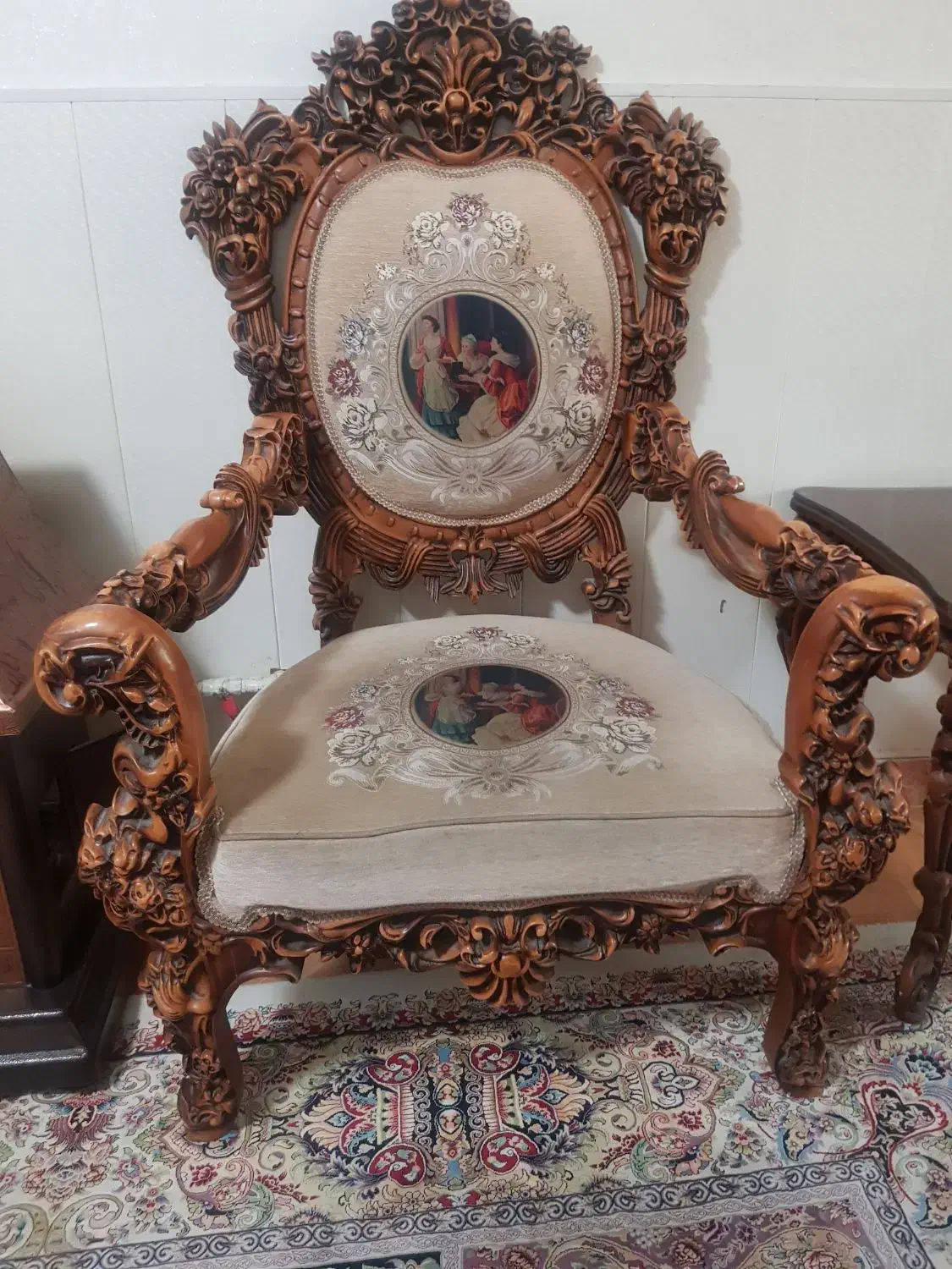 مبلمان استیل ۹ نفره تمام چوب گورجستان|مبلمان خانگی و میز عسلی|گلستان (تهران), |دیوار