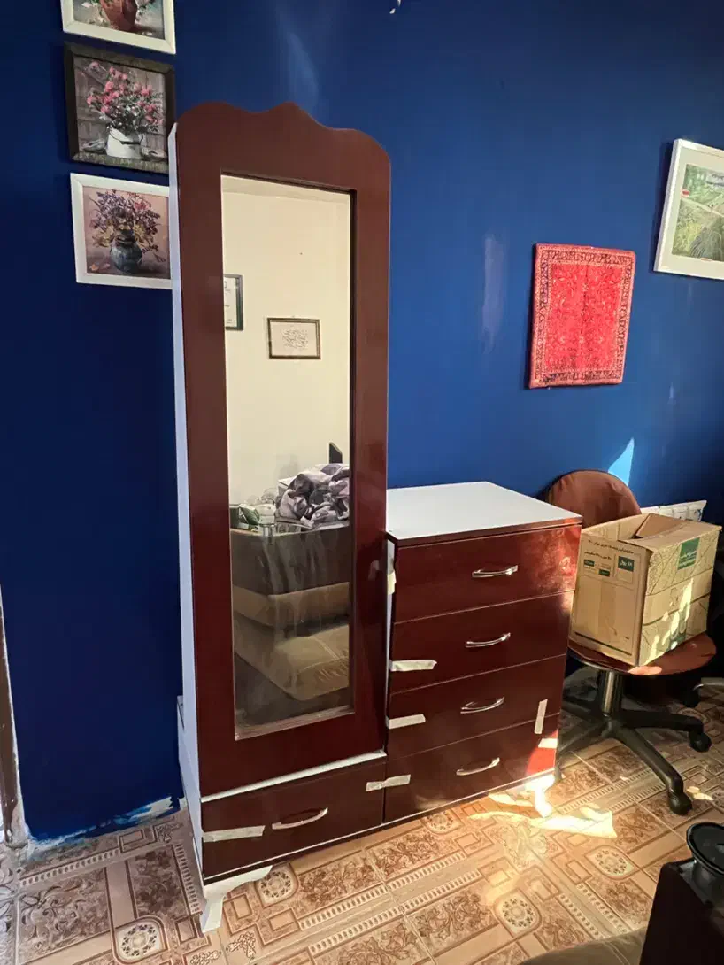 دراور و آینه|جاکفشی، کمد، دراور|آستانه اشرفیه, |دیوار