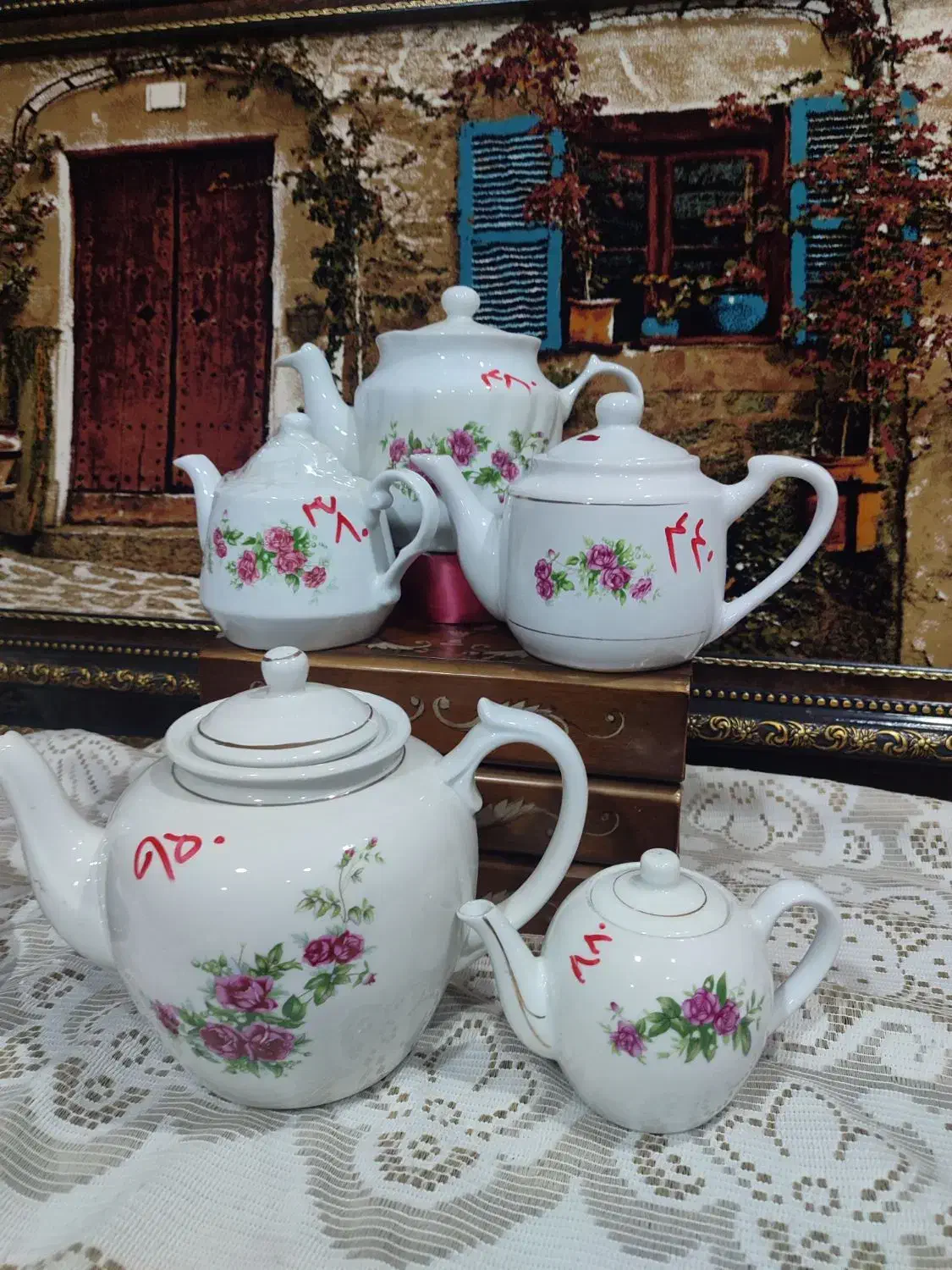 قوری گلدار یلدا گلسرخ|قوری، کتری، قهوهساز دستی|بوشهر, |دیوار