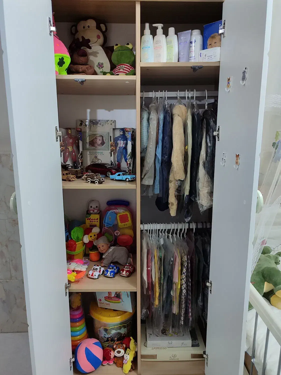 سرویس خواب و کمد نوزاد برای سیسمونی|تخت و سرویس خواب|ورامین, ورامین|دیوار