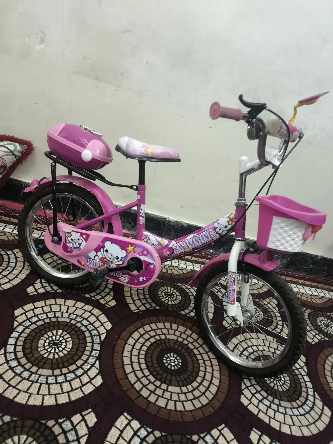 دوچرخه دخترانه سایز کودک  تمیز و سالم|دوچرخه، اسکیت، اسکوتر|خنج, |دیوار