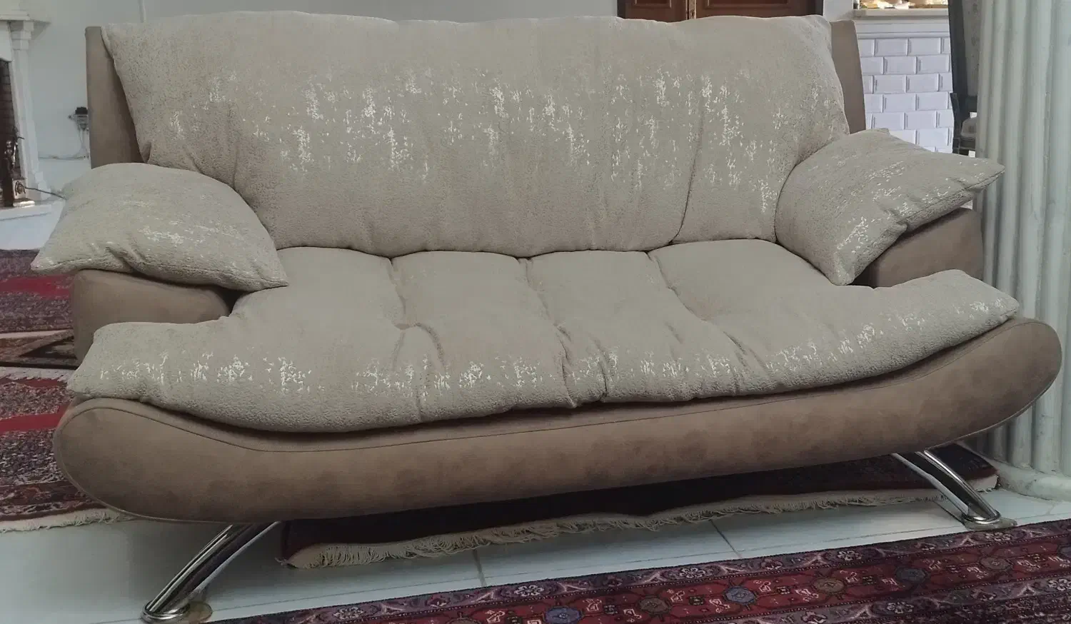 مبل ۷ نفره پایه استیل|مبلمان خانگی و میز عسلی|سنندج, |دیوار