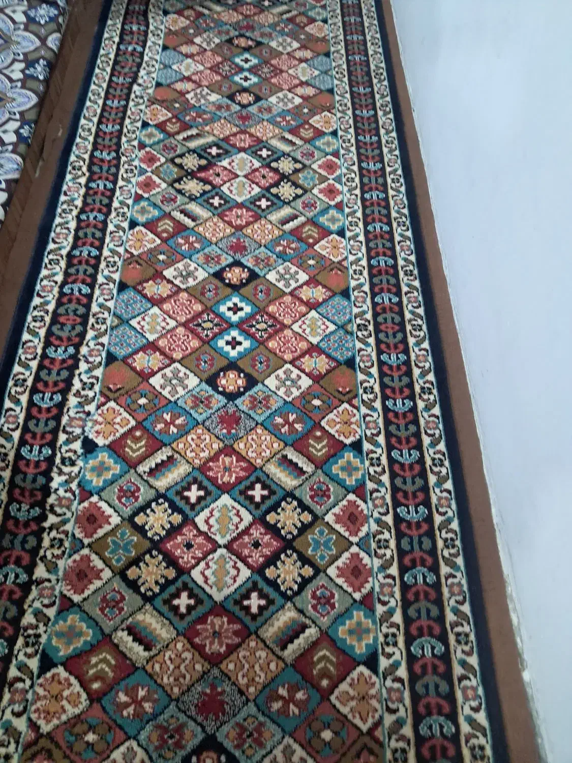 کناره گبه سرمه ای|گلیم، جاجیم، گبه|رباط‌کریم, الارد|دیوار