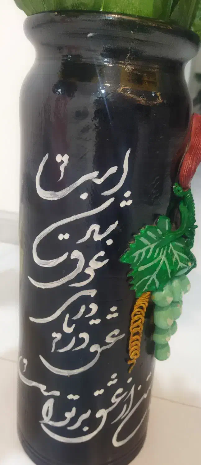 گلدان سفالی و فلزی|گل مصنوعی|قائن, |دیوار