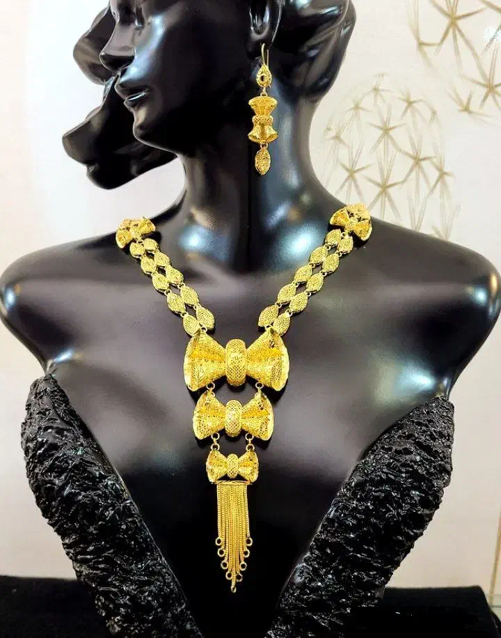 سرویس گردنبند نقره فیوژن آبکاری طلا(کپی طلا)کد9|جواهرات|اهواز, یوسفی|دیوار