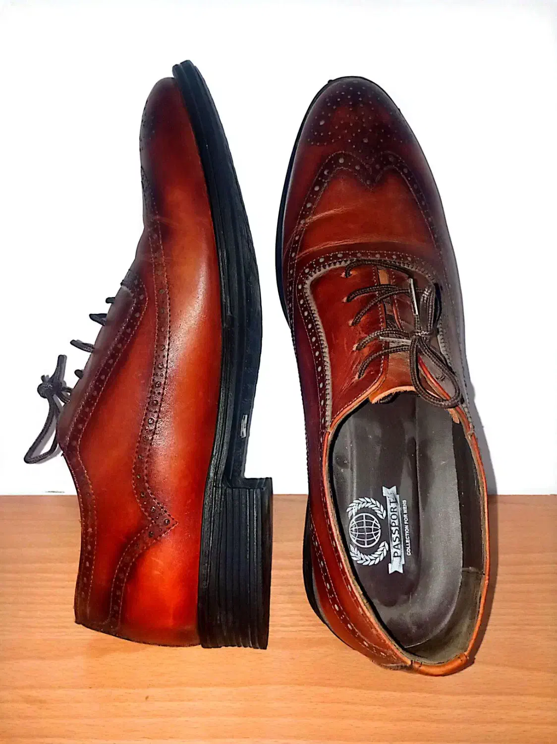 کفش چرم مردانه پاسپورت نو و بسیار شیک سایز ۴۱|کیف، کفش، کمربند|اصفهان, دستگرده|دیوار