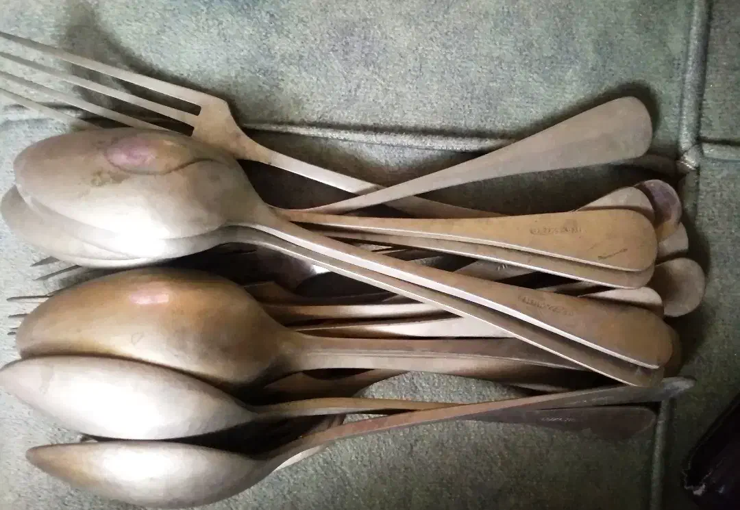 قاشق و چنگال با قدمت بالای 50سال|کلکسیون اشیاء عتیقه|عباس‌آباد, |دیوار