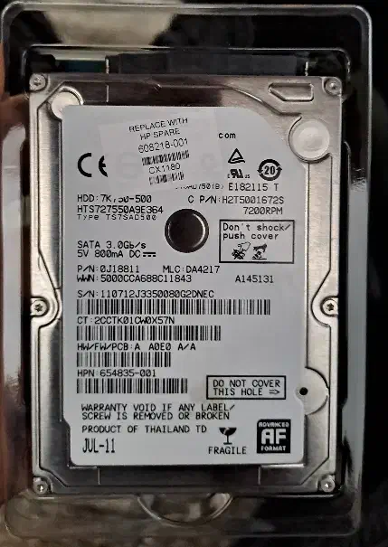 هارد اینترنال Hitachi hgst 500G sata 3|قطعات و لوازم جانبی رایانه|تهران, علی‌آباد|دیوار