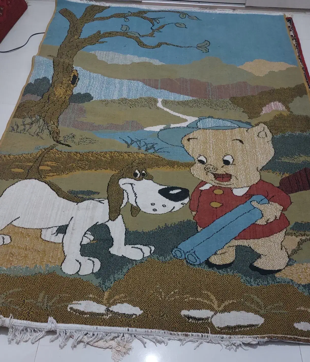 قالیچه ماشینی کودک|فرش|سمنان, |دیوار