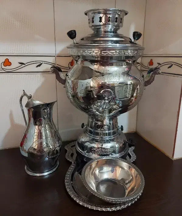 سماور گازی ۸ لیتری نو بالوازم|سماور، چایساز، قهوهساز|تهران, آذری|دیوار