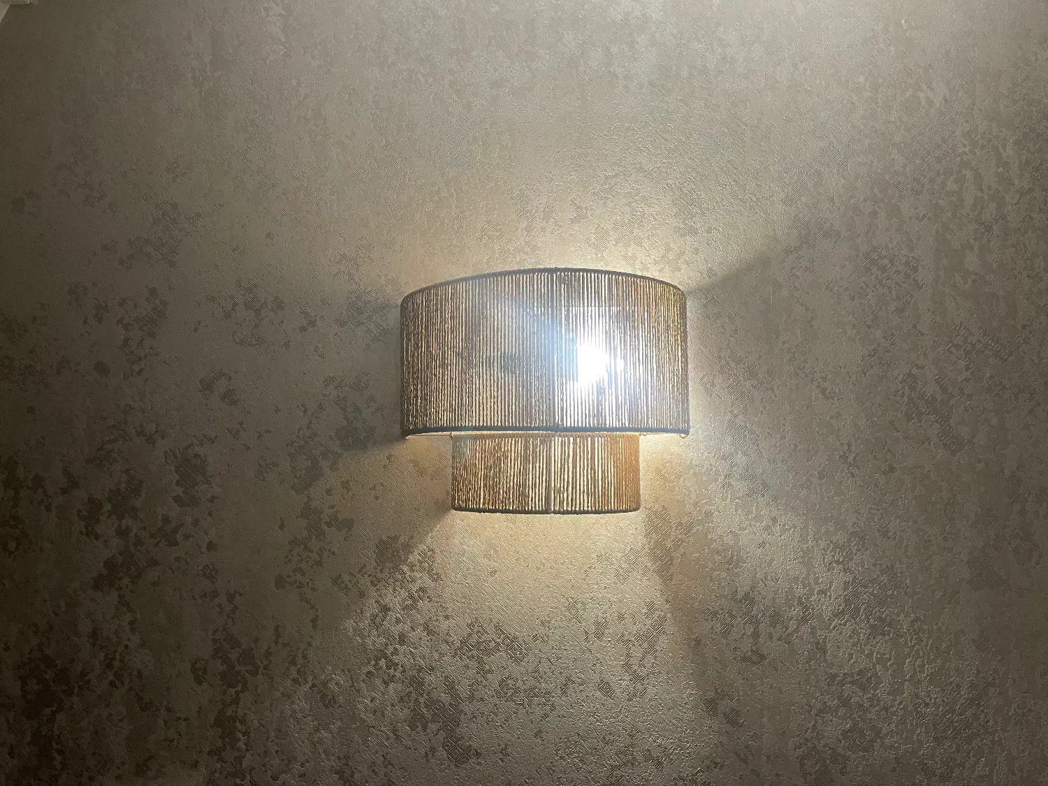 ست لوستر و دیوارکوب با نخ رافیا|لوستر و چراغ آویز|اراک, |دیوار