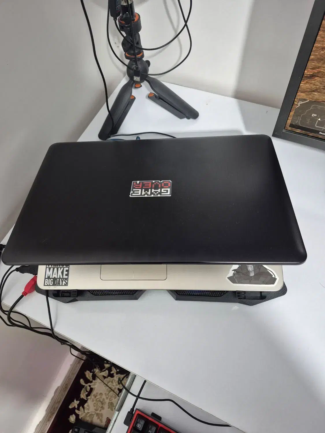 لپ تاپ ایسوس i3 7100U گرافیک دار با کول پد و جعبه|رایانه همراه|آستانه اشرفیه, |دیوار