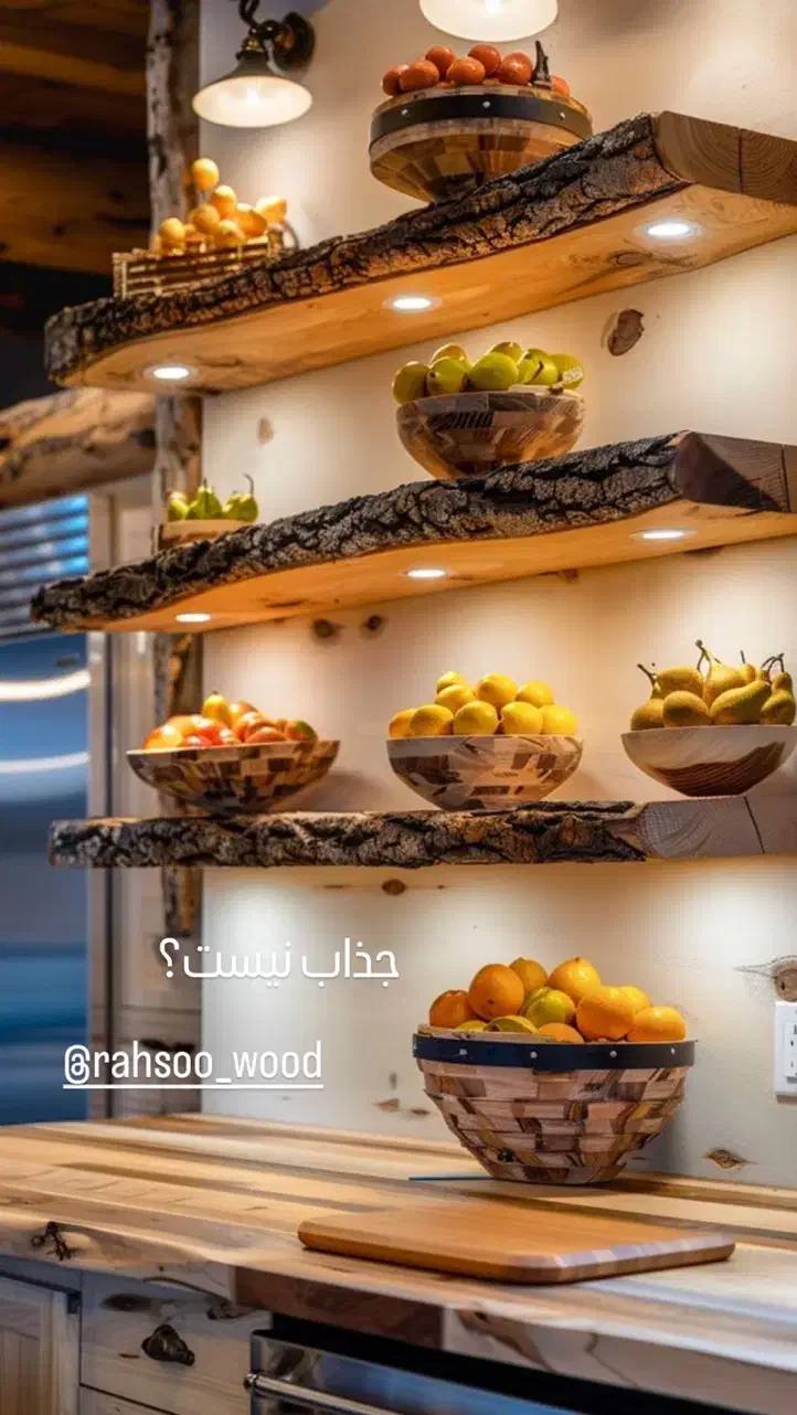 شلف دیواری روستیک حراج|کتابخانه، شلف، قفسههای دیواری|کرج, فاز ۵ مهرشهر|دیوار