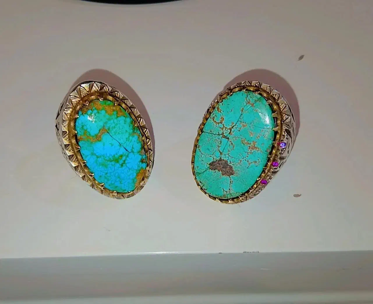 ۲عدد انگشتر فیروزه درشت معاوضه با سهره سهره قناری|جواهرات|تهران, تهرانپارس شرقی|دیوار