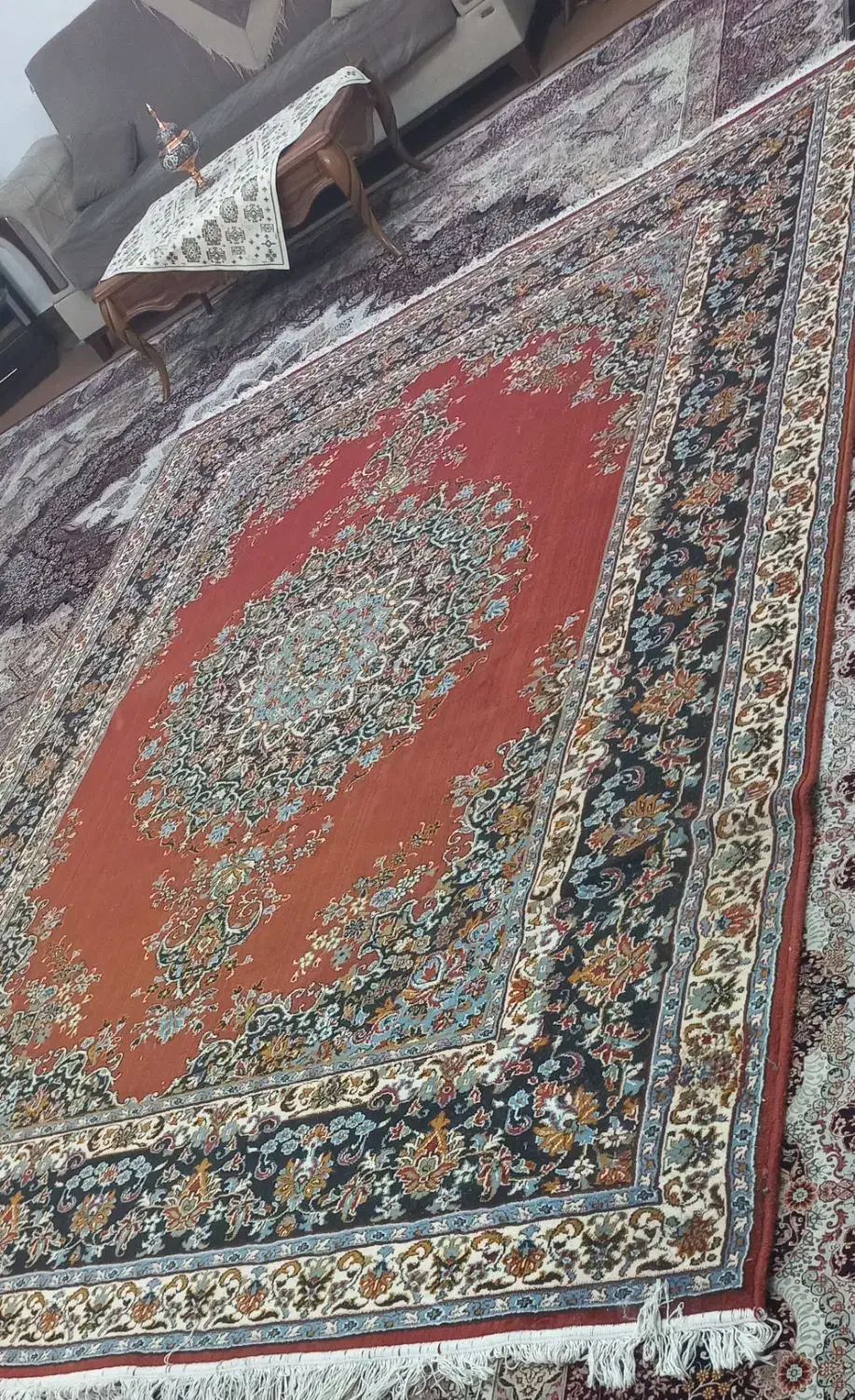 فرش ۹ متری قرمز|فرش|کلاله, |دیوار