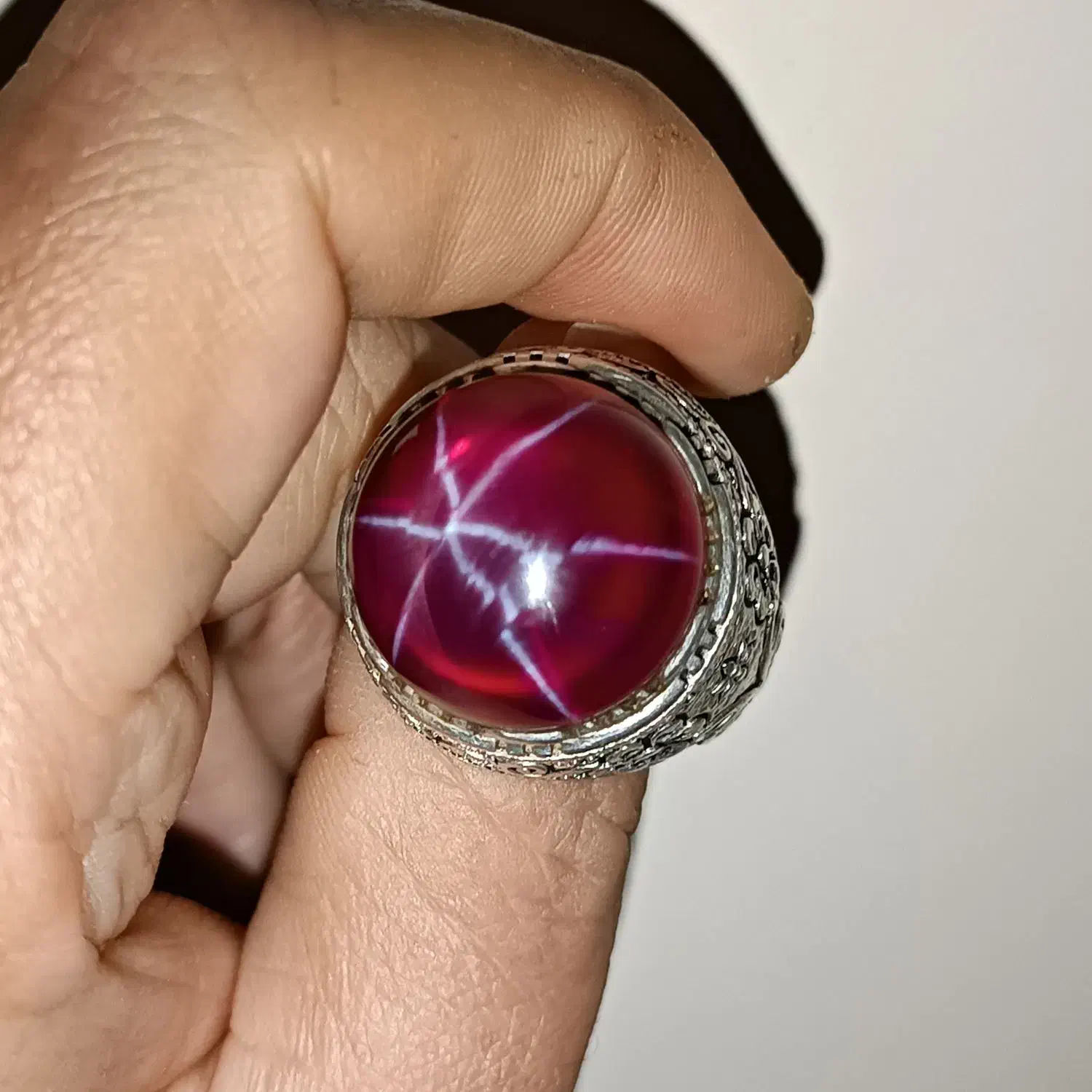 انگشتر نقره یاقوت استار|جواهرات|سردرود, |دیوار