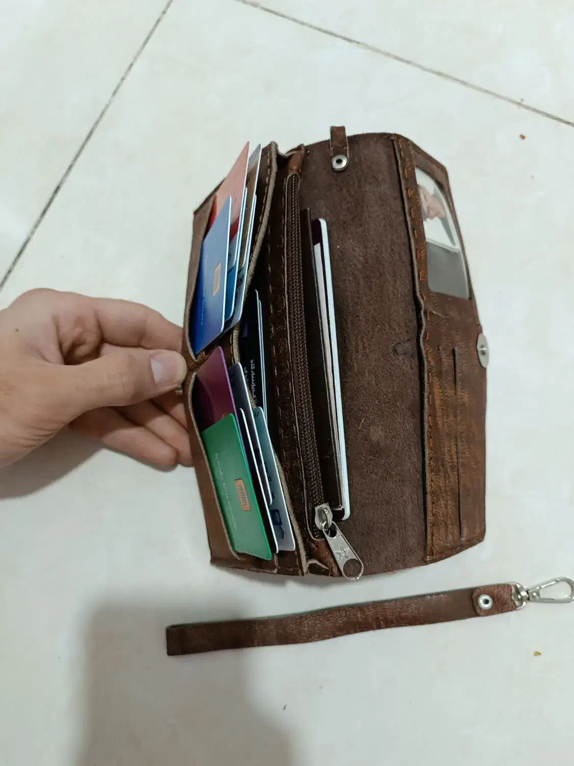 کیف پول پاسپورتی چرم طبیعی بزی|کیف، کفش، کمربند|مشهد, احمدآباد|دیوار