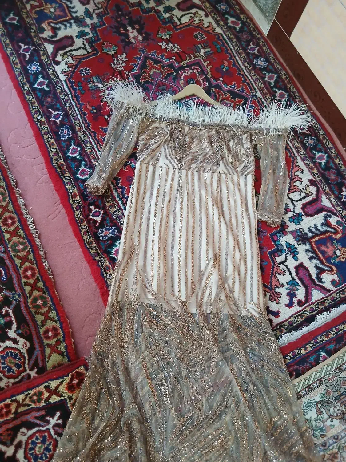 لباس مجلسی بلند و کارشده|لباس|بستان آباد, |دیوار