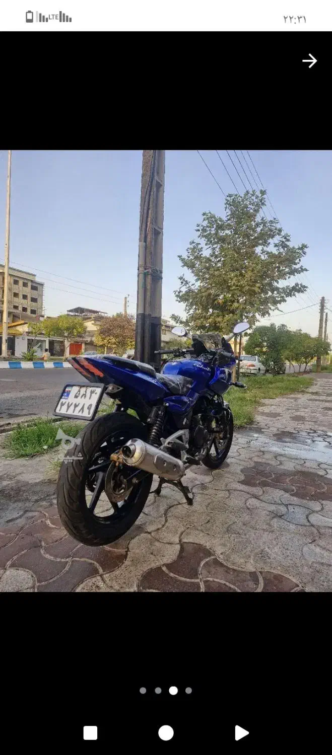 پالس ۲۲۰تمیز در حد|موتورسیکلت|بندر انزلی, اطبا|دیوار