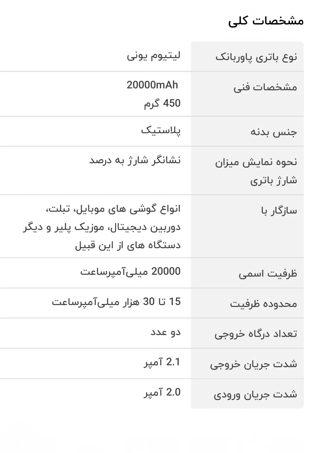 پاور بانک ADATA با ظرفیت ۲۰۰۰۰ میلی آمپر|لوازم جانبی موبایل و تبلت|بابل, |دیوار