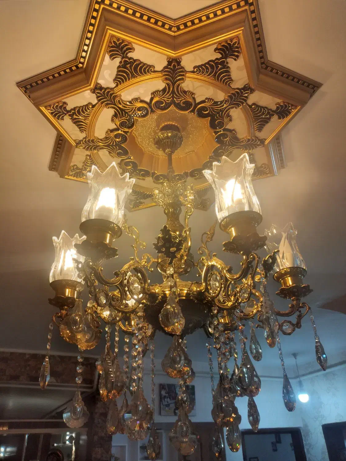 لوستر|لوستر و چراغ آویز|بروجرد, |دیوار