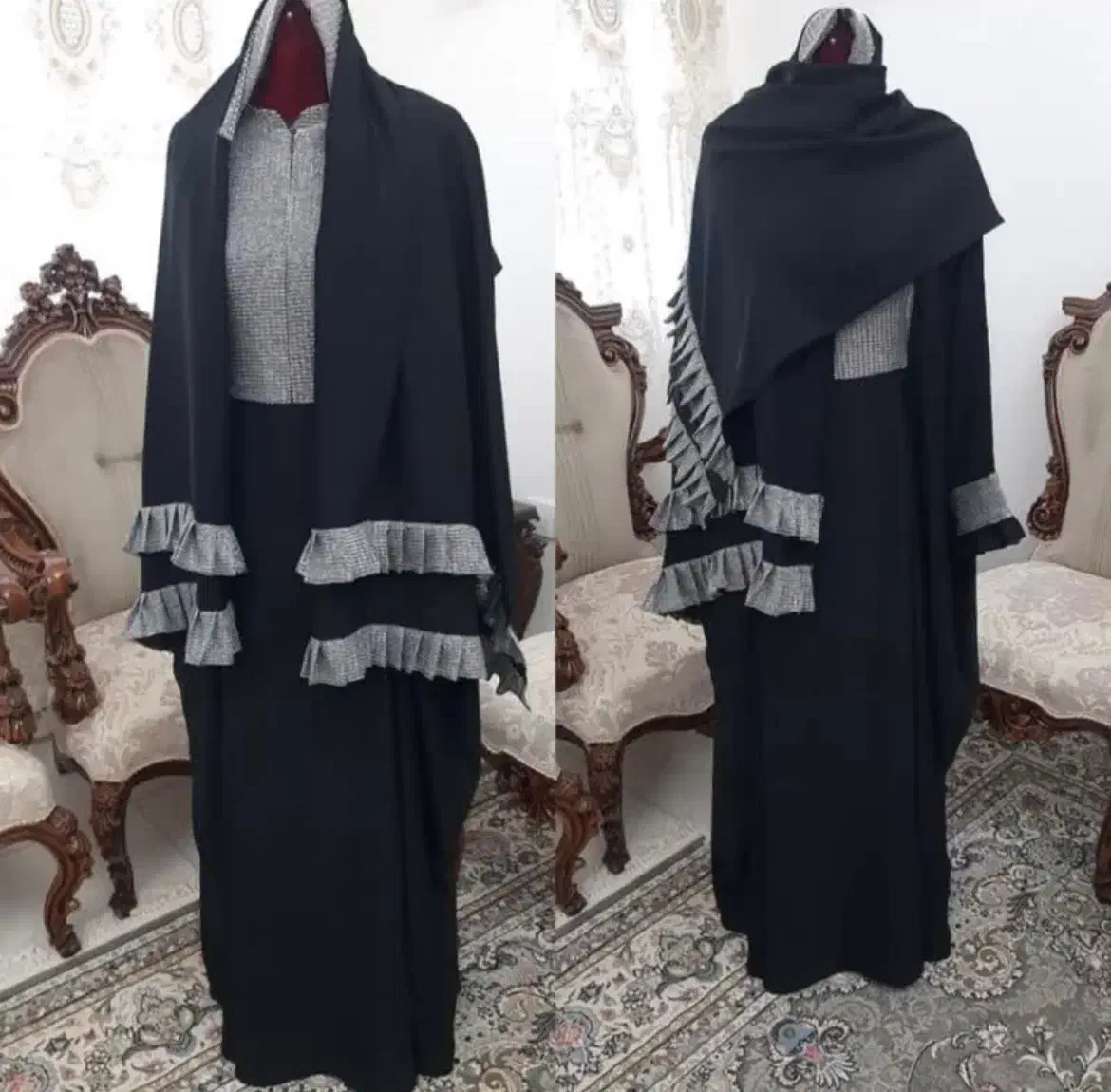 مانتو عبایی|لباس|قم, باغ شازده|دیوار