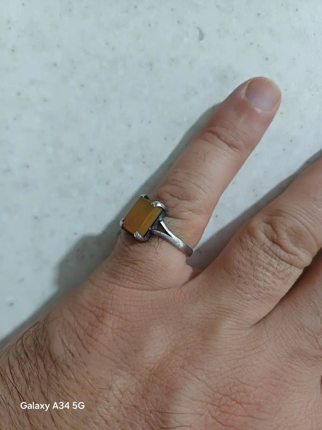 انگشتر نقره با نگین شرف شمس|جواهرات|همدان, |دیوار