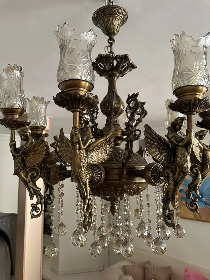 لوستر فرشته هشت شاخه|لوستر و چراغ آویز|مشهد, پروین اعتصامی|دیوار