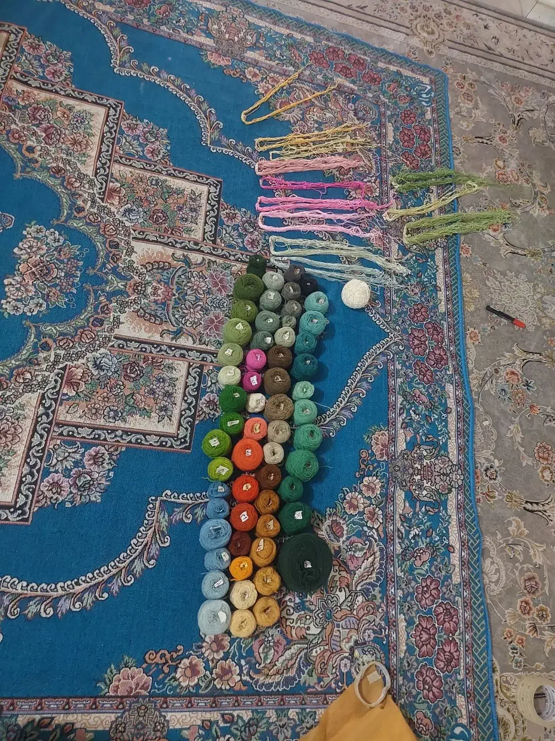 نخ و نقشه منظره طبیعت|تابلو فرش|مشهد, شهرک مطهری|دیوار