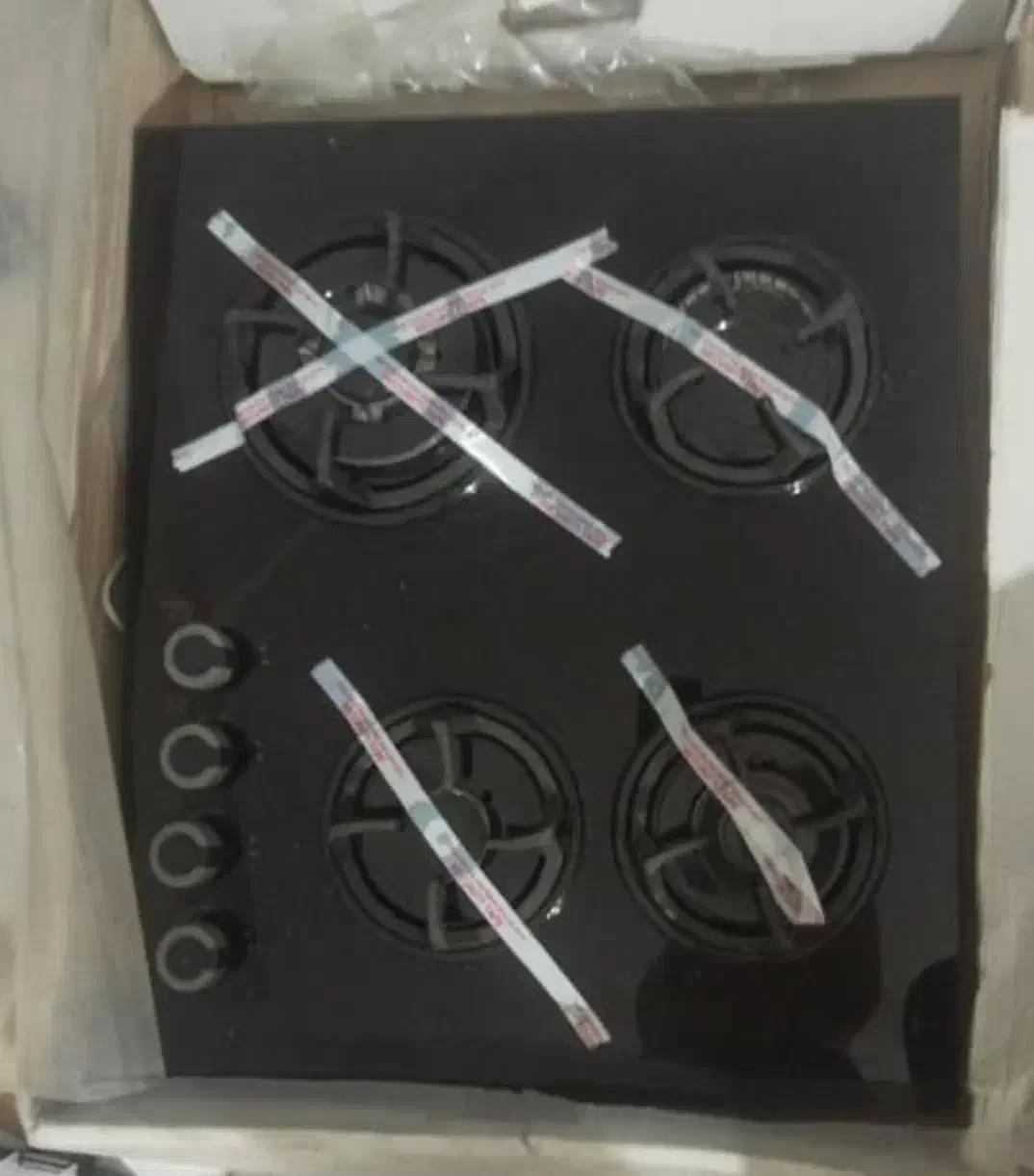 گاز ۴شعله شیشه آبی و هود|اجاق گاز و لوازم برقی پختوپز|سیاهکل, |دیوار