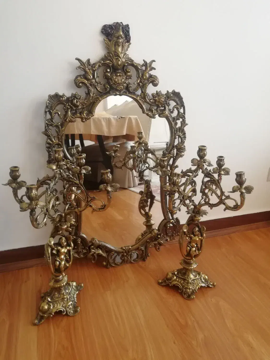 آیینه شمعدان برنز|صنایع دستی و سایر لوازم تزئینی|تهران, شهرک غرب|دیوار