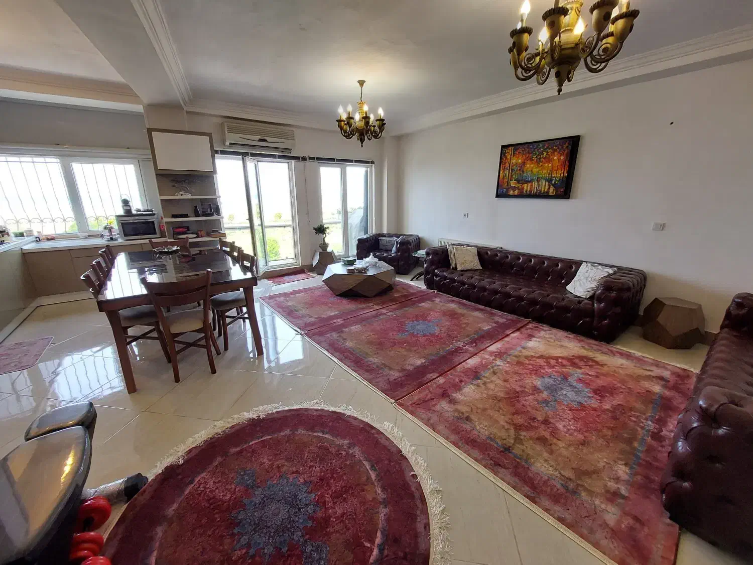 مبل چستر چرم ۸ نفره|مبلمان خانگی و میز عسلی|سرخرود, |دیوار