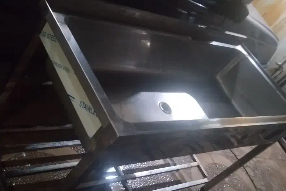 سینک ظرفشویی صنعتی|آب‌چکان و نظم‌دهنده ظروف|کرمان, |دیوار