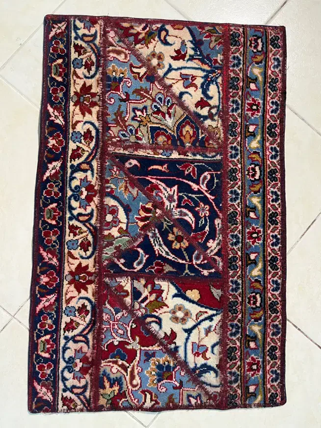 پادری های تیکه دوزی با فرش دستبافت|پادری|اصفهان, هزارجریب|دیوار